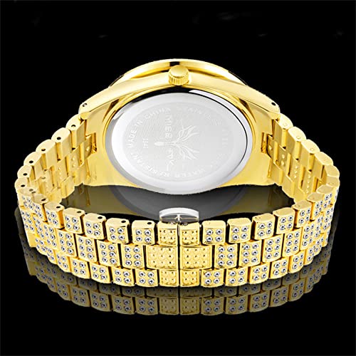 New Day Date Watch for Men Women Couple Luxury Full Diamond - Product Imagery