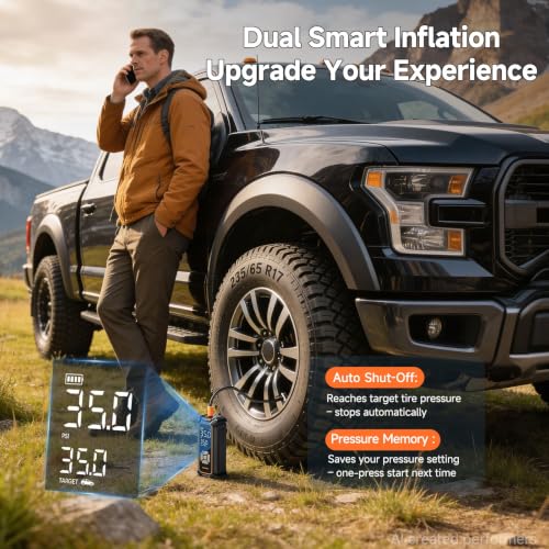 OlarHike Tire Inflator Portable Air Compressor,Dual - Product Imagery