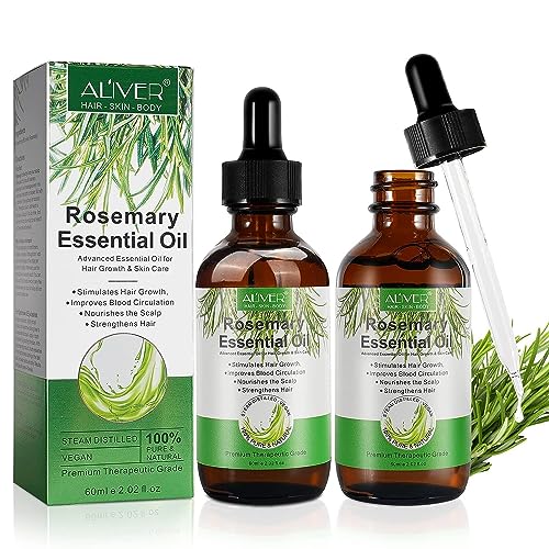 ALIVER Pure Natural Rosemary Essential Oils - & Hair Growth Scalp Oil for Dry Damage - ALIVER Official Product View 1