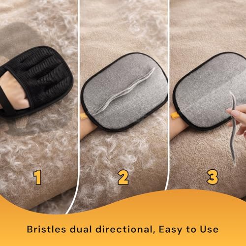 Wolfster Pet Hair Removal Gloves for Dogs & Cats - 2PCs - Product Imagery