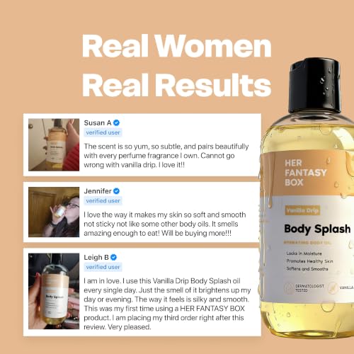 Her Fantasy Box | Body Splash Vanilla Drip Fragrance Oil – Warm - Product Imagery
