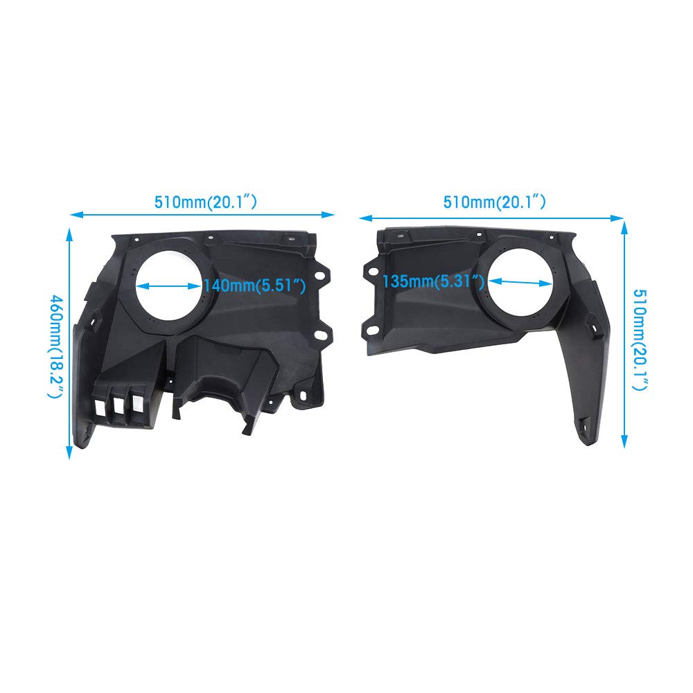 KEMIMOTO X3 Front Dash Speaker Pods Compatible with Can Am Maveri by KEMIMOTO - Angle View 6
