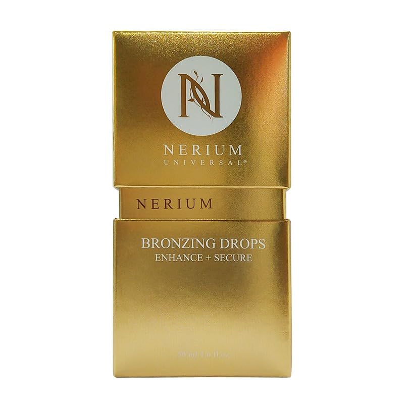 Nerium Glow Bronzing Drops | Clean Beauty Mix-In Bronzer Serum - Product Imagery