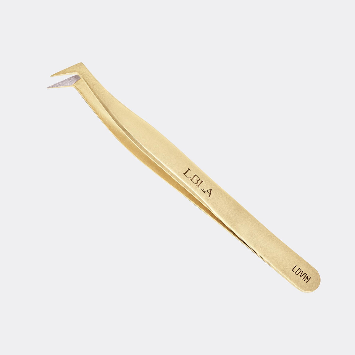 LBLA Lovin 90 Boot Tweezer Lashbox LA Gold Fiber Tip Grip - LBLA BEAUTY Official Imagery - 2