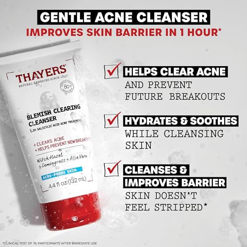THAYERS Blemish Clearing Face Cleanser with 1.5% Salicylic Acid, - Product Imagery