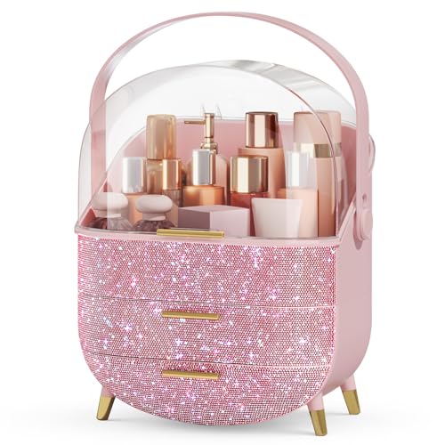 Bling Makeup Organizers for Teen Girl Gifts, Cosmetic Display - Product Imagery