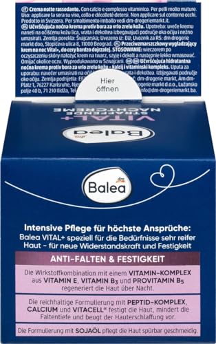 Balea Vital+ Intensive Night Cream for Very Mature Skin (55+ to - Product Imagery