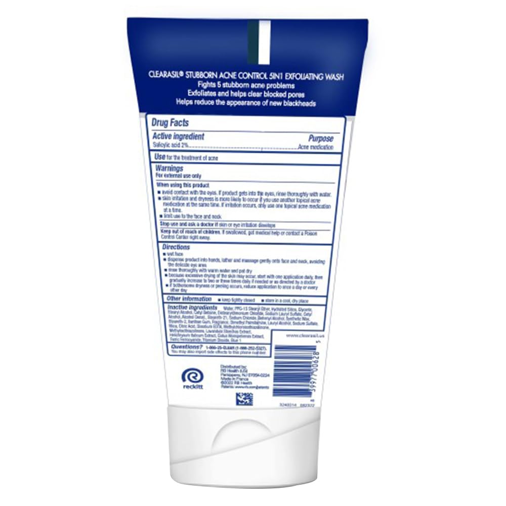 Clearasil Stubborn Acne Control 5in1 Exfoliating Wash 6 78 - Clearasil Official Imagery - 4