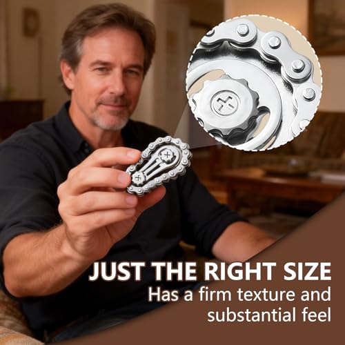 Metal Bike Chain Fidget , Sensory Stress Relief Tool for ADHD, - Product Imagery