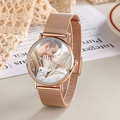 Gemszoo Custom Photo Watch Personalized Picture Watch Stainless - Product Imagery