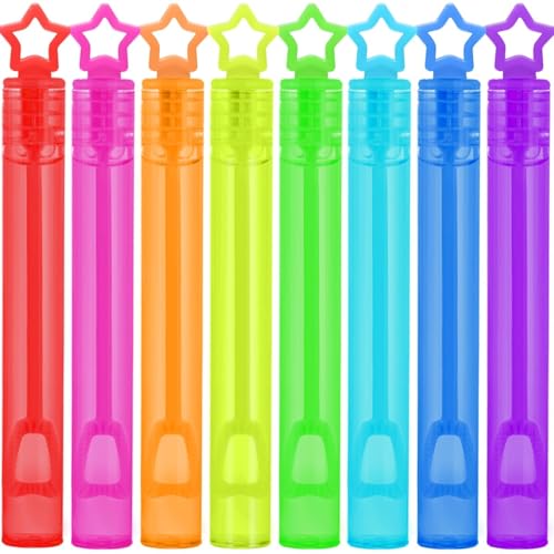 32 Pcs 8 Colors Neon Mini Star Bubble Wand, Party Favors for Kids - Product Imagery