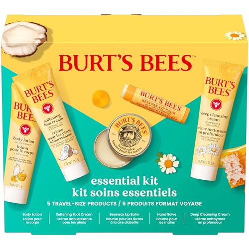 Burt's Bees Essentials Kit Gift Set, 5 Travel Size Products - Product Imagery