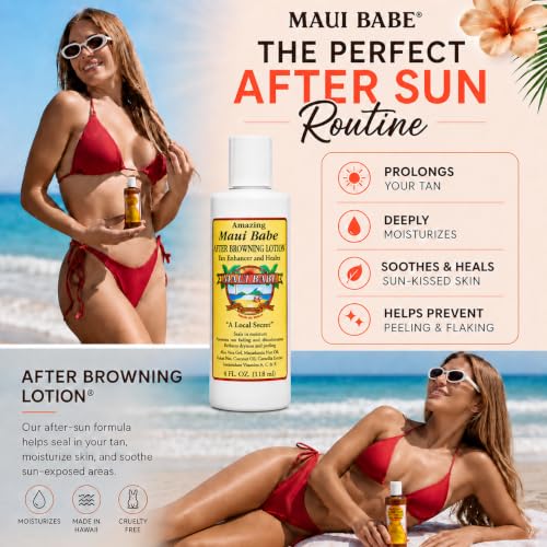 Maui Babe After Browning Lotion - Daily Skin Moisturizer and Tan - Product Imagery