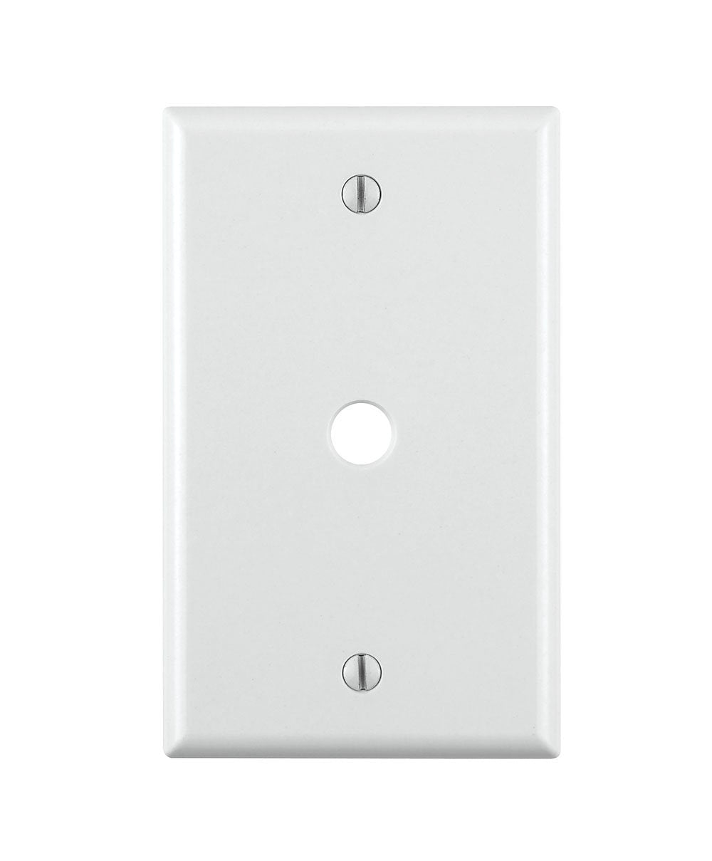 Leviton 1-Gang .406 Inch Hole Device Telephone/Cable Wallplate, S - Leviton Official Product View 1