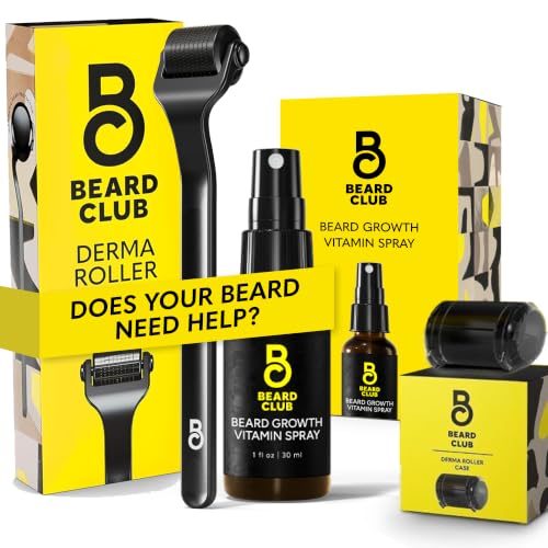 Beard Club Premium Derma Roller Biotin Beard Growth Vitamin - The Beard Club Official Imagery - 1