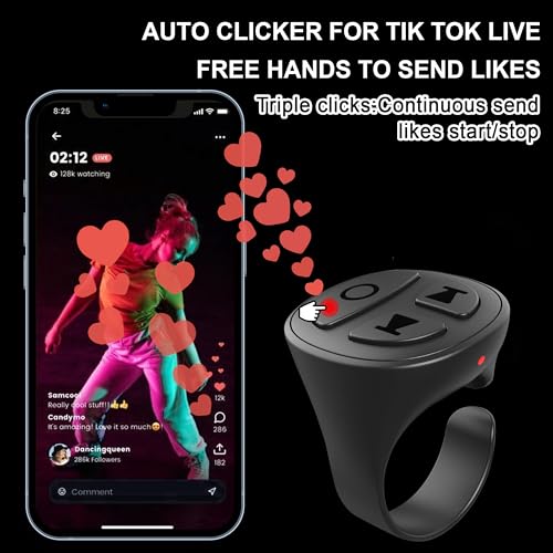 TikTok Scrolling Ring, Bluetooth Camera Remote,Scrolling Ring - Product Imagery