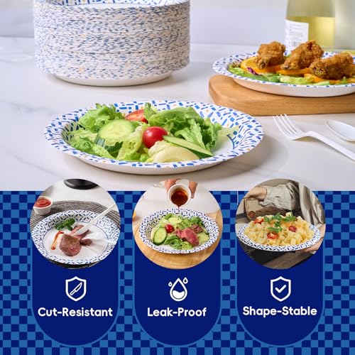 10 Inch Paper Plates 140 Count, Soak-Proof, Cut Proof, - Product Imagery