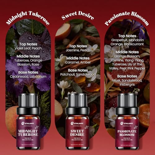 Date Night Fragrance Oils Set, Premium Essential Oils Set for - Product Imagery