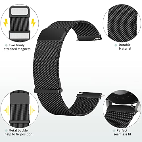 Meliya Metal Watch Bands, 20mm 22mm Quick Release Watch Strap, - Product Imagery