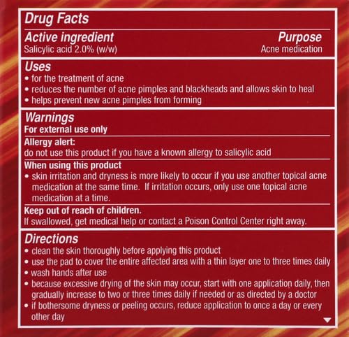 Stridex Maximum Acne Pads, Alcohol Free Salicylic Acid Pads for - Product Imagery