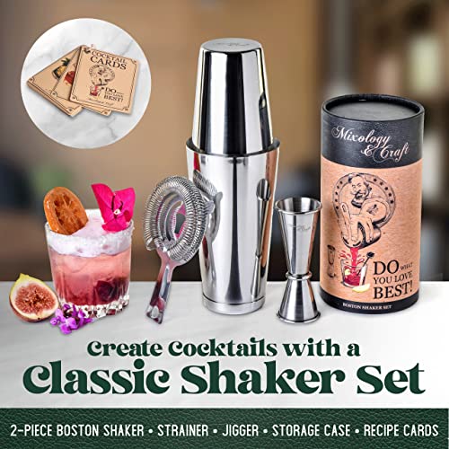 Mixology & Craft Boston Shaker Set with Weighted Martini Shakers - Product Imagery