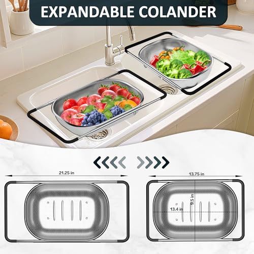 Over the Sink Colander - Strainers and Colanders - Sink Strainer - Product Imagery