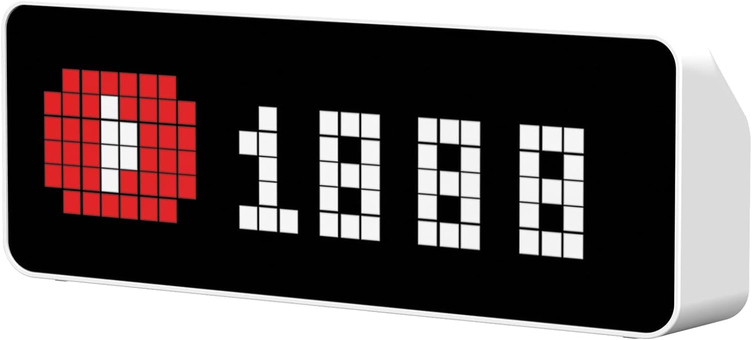 ULANZI TC001 Smart Pixel Clock - Social Media Counter - Digital A by ULANZI - Angle View 1