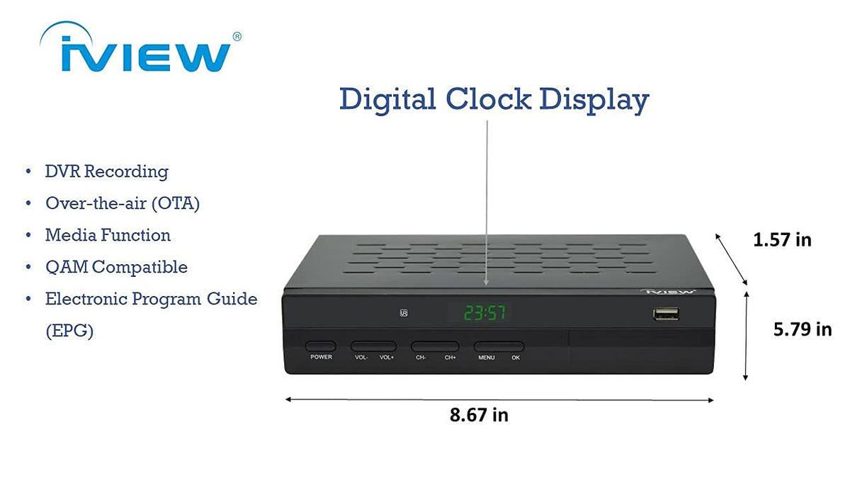 IVIEW 3500STB III ATSC Digital Converter Box with Recording - IVIEW Official Imagery - 4
