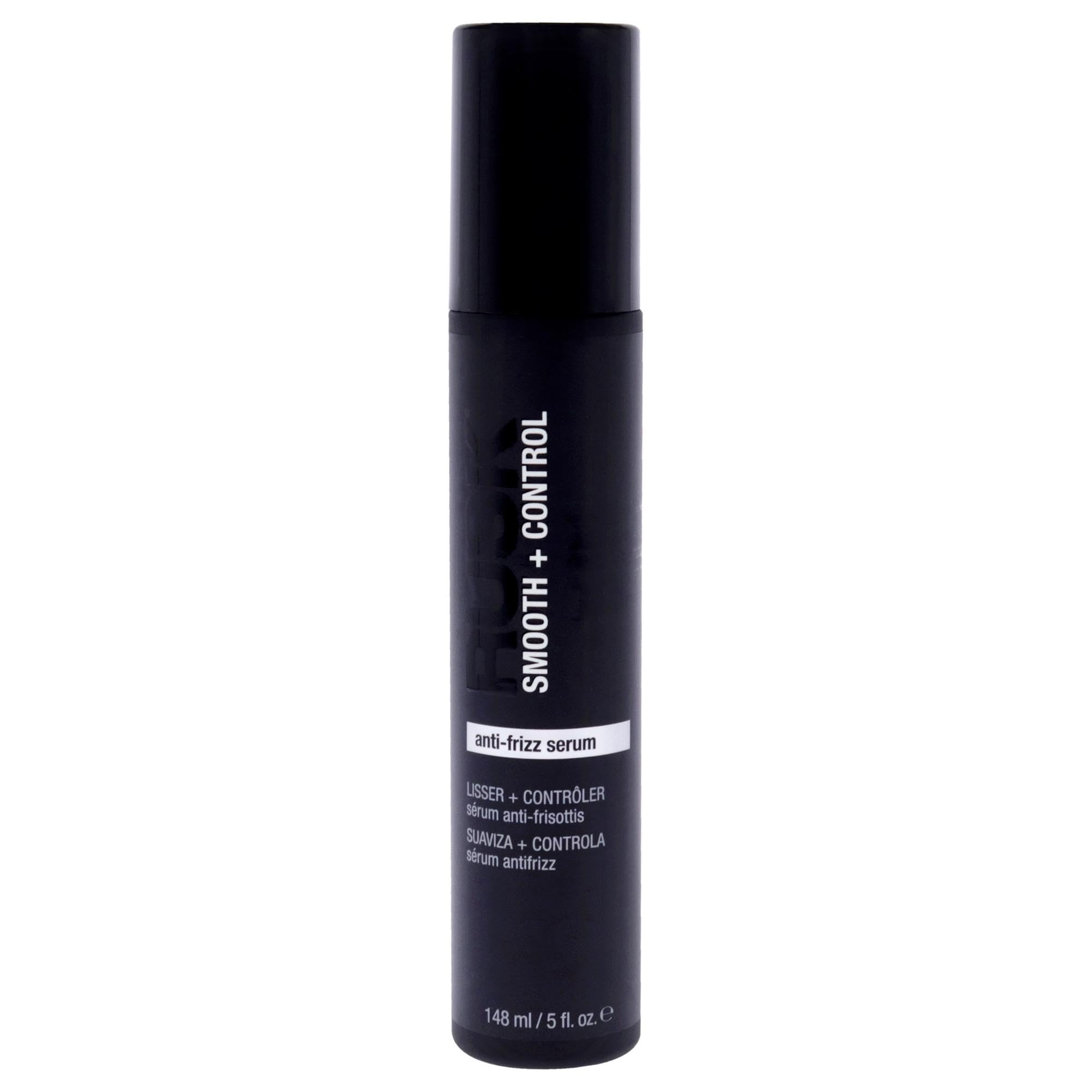 RUSK Anti-Frizz Serum, Smooth + Control, For Damp or Dry Hair, Smoothes and Prevents Frizz, 5 oz