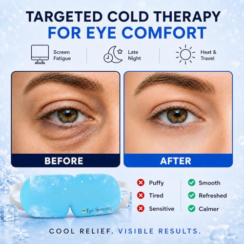 Eye Serenity CHILL Self Cooling Mask for Sleeping, Cold Eye Mask - Product Imagery