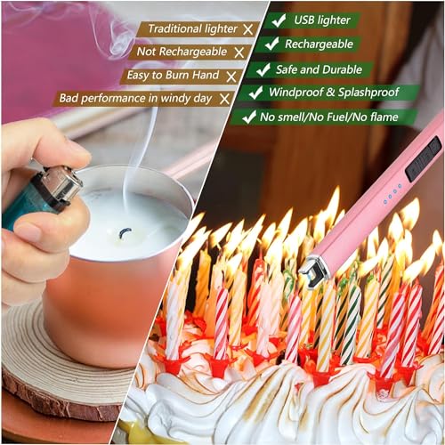 2 Pack Electric Candle Lighter, Christmas Stocking Stuffers - Product Imagery