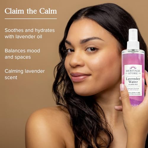 HERITAGE STORE Lavender Water Mist, Face and Body Spray, Pillow - Product Imagery