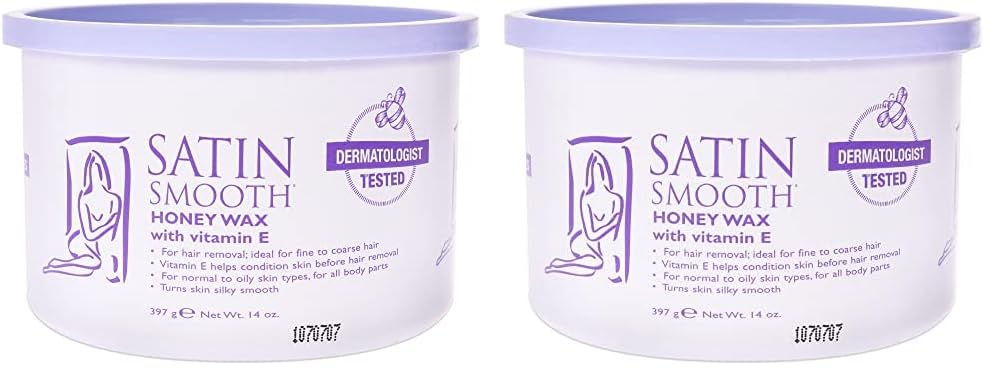 Satin Smooth Honey Wax with Vitamin E, Hair Removal Wax for Sensitive Skin, Full Body Waxing, Ideal for Coarse and Medium Hair, 14oz - SATIN SMOOTH Official Product View 10