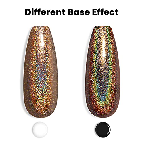 RARJSM Holographic Nail Polish Caramel Brown Gel Polish Mermaid - Product Imagery