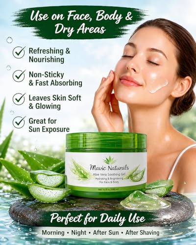 Aloe Vera Hydrating Gel – Soothing Moisturizer for Face & Body – - Product Imagery