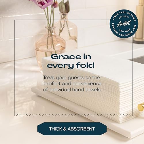 Disposable Linen-Feel Guest Towels - 12" x 17" Cloth-Like Hand - Product Imagery