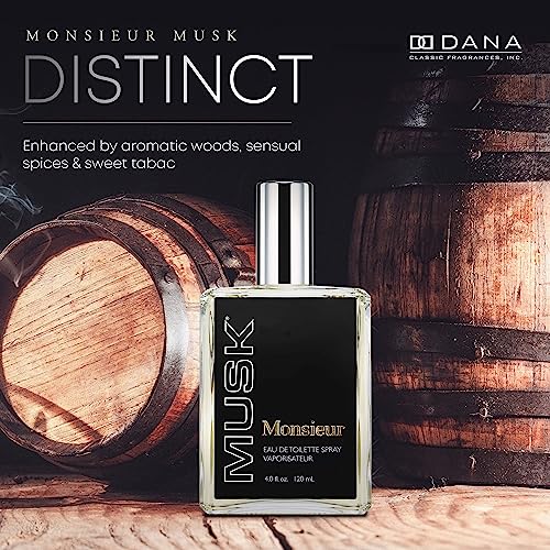 Dana Monsieur Musk EDT Spray Mens Fragrances 4 Oz - Product Imagery