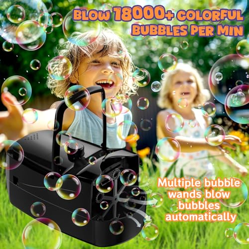 Bubble Machine, Automatic Bubble Blower Maker for Kids or - Product Imagery