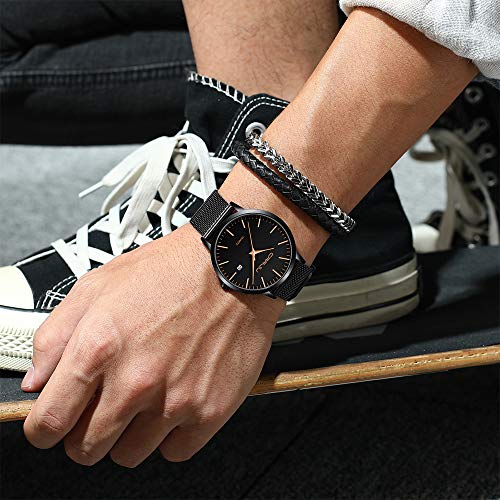 CRRJU Men's Minimalist Casual Luxury Auto Date Watches Fashion - Product Imagery
