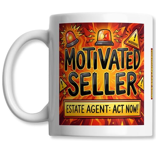 Real Estate Agent Coffee Mug - "Motivated Seller! Act Now!" - - Product Imagery