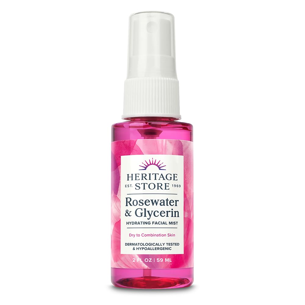 HERITAGE STORE Rosewater &amp; Glycerin Facial Mist, 8 fl oz - HERITAGE