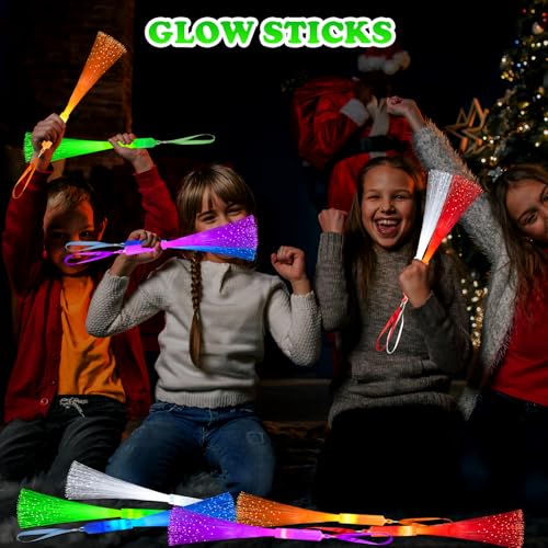 Glow in Dark Fiber Optic Lights Bulk-24 Pack,Light Up Party - Product Imagery