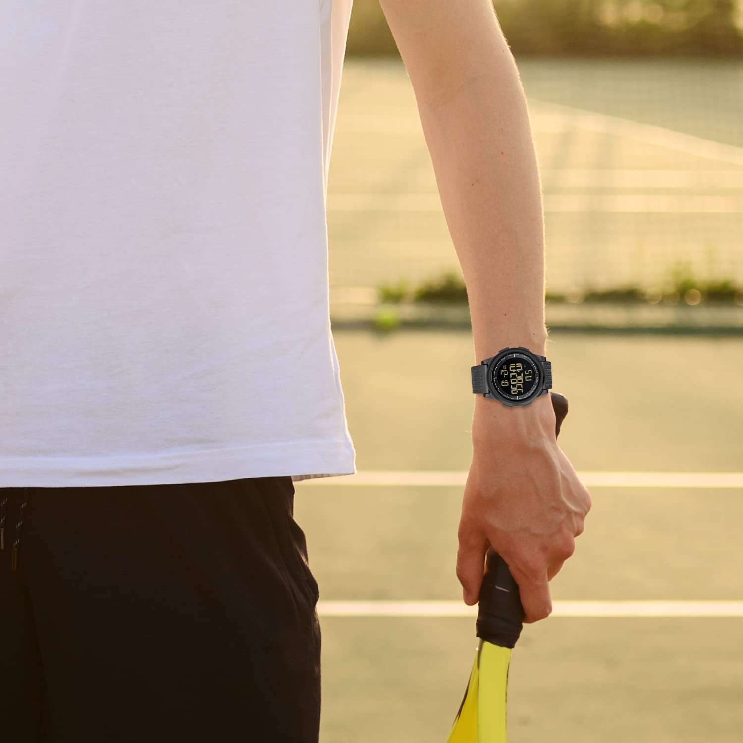 GOLDEN HOUR Ultra-Thin Minimalist Sports Waterproof Digital Men's Watc - View 7