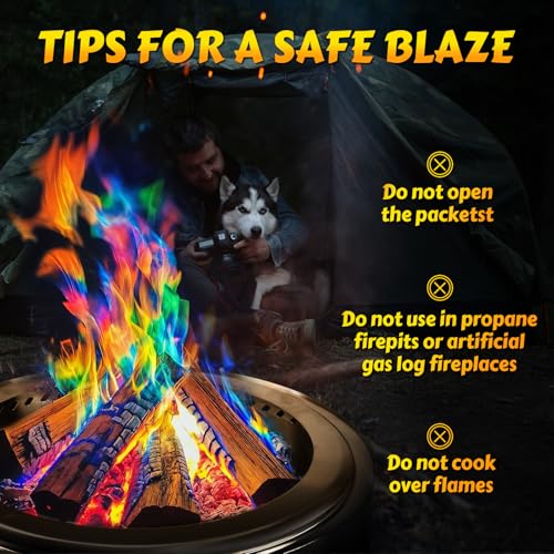 HGD (6 Pack) Magic Campfire Fire Color Changing Packets for Fire - Product Imagery