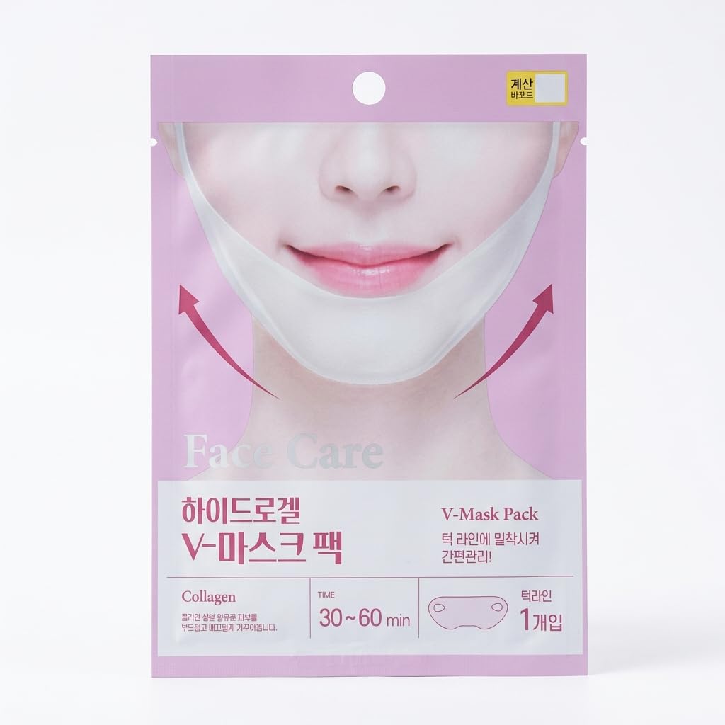 Collagen Hydrogel Chin Patch, Hydrating Mask 3 Pack 브이라인 턱 마스크 - Benepisyo