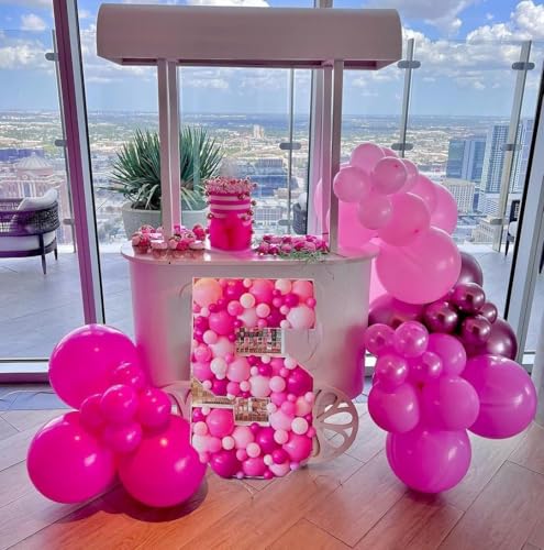 Pink Balloons Metallic Pink Balloon, 50Pcs 12Inch Hot Pink - Product Imagery