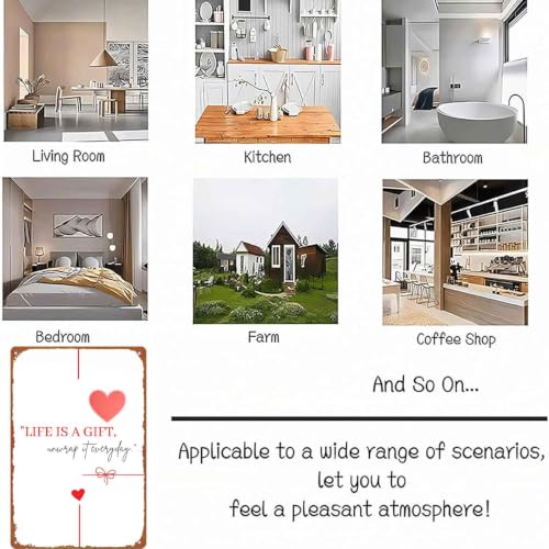 8x12 Inch Aluminum Wall Art, Life Is A Gift Unwrap It Everyday - Product Imagery