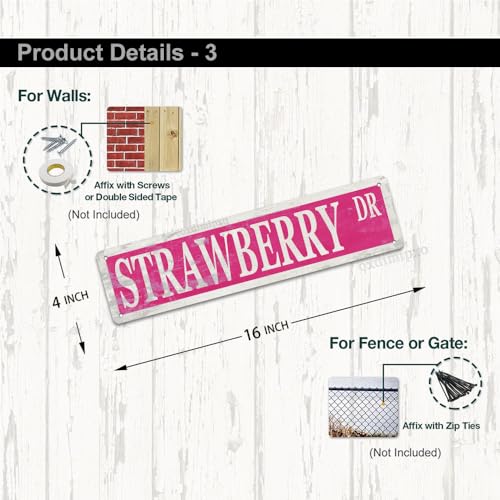 Strawberry Decor Sign Funny Strawberry Themed Gifts Party - Product Imagery