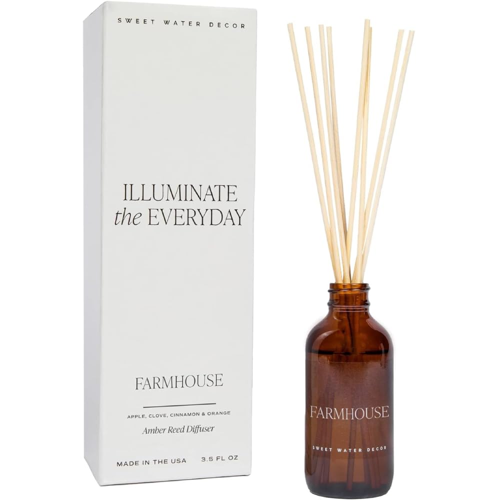 Sweet Water Decor Farmhouse Amber Reed Diffuser Set Fall - Sweet Water Decor Official Imagery - 1