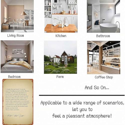 8x12 Inches Aluminum Metal Sign, Inspirational Quote Wall Art, - Product Imagery